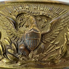 Vintage Brass Eagle Belt Buckle E Pluribus Unum US Great Seal Rectangular Plate