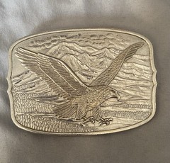 Vntg International Monetary Mint American Eagle Belt Buckle Numbered 14333