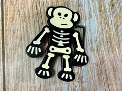 3D Skeleton Cartoon Style Cutout White Black Colored Fashion NOS Belt Buckle