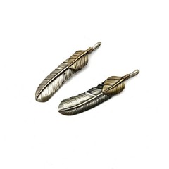 2pcs/Set Brass Charm Feathers Decoration Accessories Jewelry lot