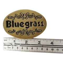 Vintage Bluegrass Mens Belt Buckle Solid Brass Country Music Circa 1978