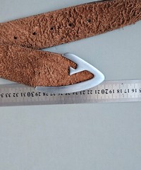 Armani Jeans Casual Belt Mens Sz 37&Prime;-41&Prime; Rough Distressed Leather 1.7&Prime; Brown