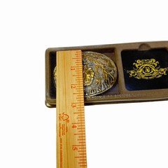 NOS State of Oklahoma Diamond 75th Jubilee Belt Buckle 24K GP NEW FACTORY SEALED
