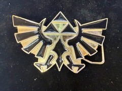 The Legend Of Zelda Black Golden Crest Triforce Nintendo Belt Buckle