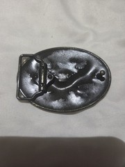 American Pride Oval Metal Western Belt Buckle Eagle USA Flag Fits 1.5 in