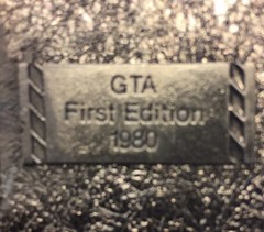 VINTAGE GTA 1980 FIRST EDITION BELT BUCKLE