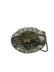 Siskiyou Bass Fishing Enamel & Metal Belt Buckle F-40