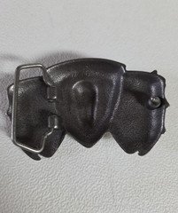 Belt Buckle DRAGON Wings Horns 3.75&Prime; Pewter Color Fit 1.5&Prime; Belt Creepy