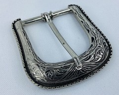 Cody James Engraved Western Belt Buckle Silver Tone W2-3/8” x L2-1/2”
