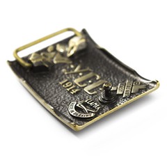 Brass belt buckle Rampant Lion, Royal coat of arms, Lion, Galicia belt buckle