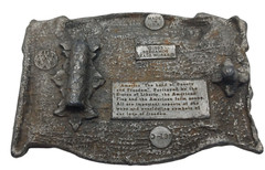 AMERICA THE BEAUTIFUL belt buckle (Bergamot Brass) Missing Buckle Back Hoop