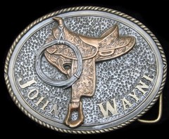 WB01190 *NOS* 2010 BRADFORD EXCHANGE **JOHN WAYNE – TALL IN THE SADDLE** BUCKLE
