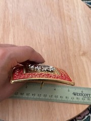 Western Buckle Gold Silver Red Horse Head Cowboy Buckle Fit 2 » Hebilla Vaquero