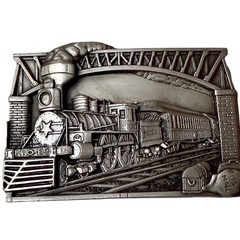 Bergamot Brass Works Steam Train Locomotive Belt Buckle U-41 USA Mail 1983
