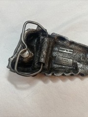 VINTAGE Locomotive METAL BELT BUCKLE Bergamot Brass Works 1978