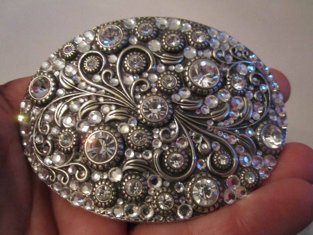 SPARKLING CRYSTAL DESIGN BELT BUCKLE – GW-18