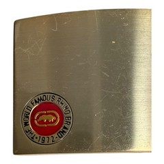 Vintage Mark Echo The World Famous Rhino Brand 1972 Belt Buckle 1990&rsquo;s Gold OS