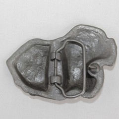 Vintage Corvette Car Shaped Embossed Metal Belt Buckle #4061
