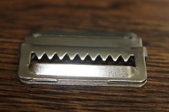 2 Nickel Metal slide ladder buckle with adjustable jaw 1 1/2&Prime; buckle