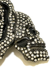 RT Signed Skull Rhinestones Pirate Costume Party Buckle Men&rsquo;s Fashion