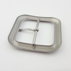Wide Square Up Silver finish belt buckle