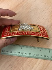Western Buckle Gold Silver Red Horse Rider Cowboy Fit 2 » Hebilla Vaquero