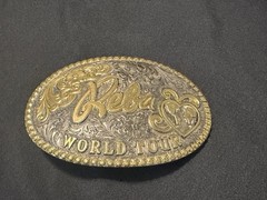 Reba World Tour Oval Solid Bronze Western Belt Buckle Made in USA (Gist)