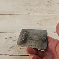 Vintage 1982 Komatsu Heavy Equipment Belt Buckle Tonkin Inc Silver Tone Metal