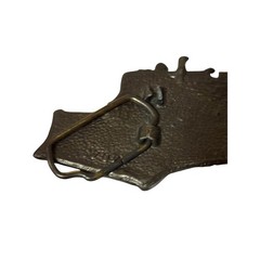 Vintage Heavy Equipment Bulldozer Belt Buckle Bronze Tone 1982 Industrial