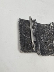 BUDWEISER ANHEUSER-BUSCH VINTAGE METAL BELT BUCKLE BEER CANS PEWTER RED MENS OS