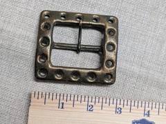 vintage 1970s belt buckle BRUTALIST handcrafted BRASS patina RUSTIC western