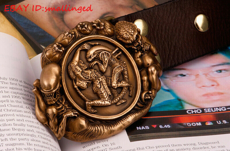 New Men Buckle-Strap Alien Queen Alien Predator Buckle-Waistband Gift