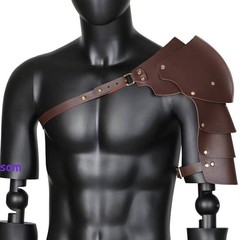 Battle Knight Armor Pauldrons Cape Belt PU Chest Harness Shoulder Guards Gift