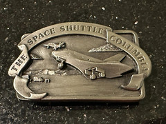 1982 The Space Shuttle Columbia NASA Flight Belt Buckle Bergamot Brass Works