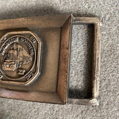 Burlington Northern Railroad Engine Belt Buckle Pewter Finish CBO NP SPS GN