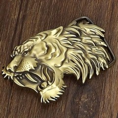Solid brass belt buckle tiger belt buckle tongue needle belt buckle suitable for