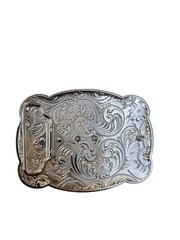 Cowboy Belt Buckle For Man Horse shoe/Rooster 4.25&Prime;x3.25&Prime; Silver/Black/Gold