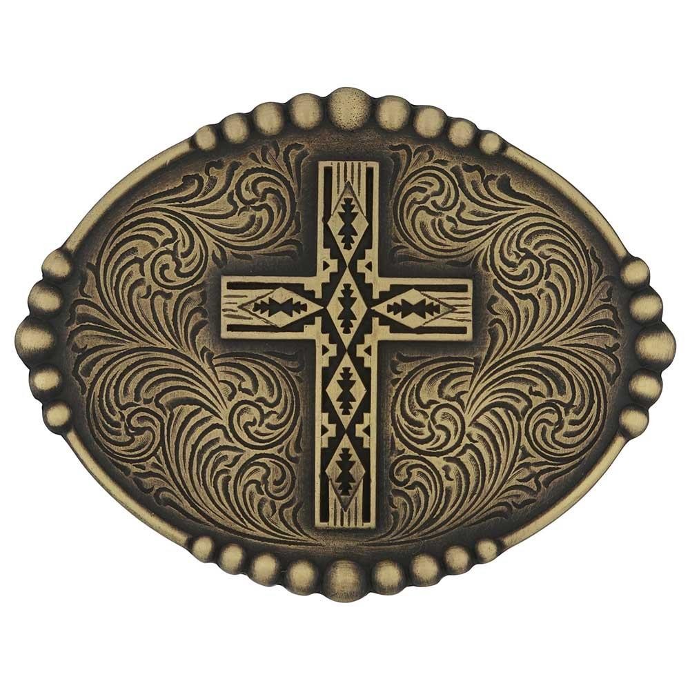 Montana Silversmiths Attitude Christian Faith Cross Western Belt Buckle