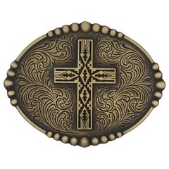 Montana Silversmiths Attitude Christian Faith Cross Western Belt Buckle