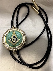 Masonic 3 piece set, belt buckle, bolo and money clip