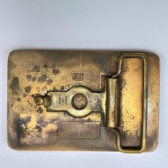 Vintage LS Brass Belt Buckle Article II Right to Keep and Bear Arms Eagle USA