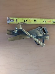BRASS CARPENTER TOOL BELT BUCKLE