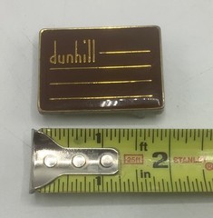 Vintage Dunhill Belt Buckle-Brown with Gold Tone- 2 x 1 1/2”