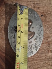 Hores Belt Buckle Nickel Silver Vintage 70s