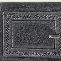 VTG 1975 Brass belt buckle Teck-Ether Guild Two Horses 2.25 x 2 5/8