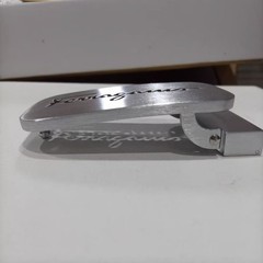 Ferragamo Silver Brushed Hollow Letter Design Belt Buckle for 35mm Leather Belt