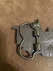 Vintage Brass Steam Locomotive Belt Buckle 4 1/4&Prime; Wide