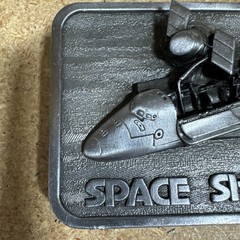 1980 belt buckle NASA Space Shuttle 3.25&Prime; long great condition unused