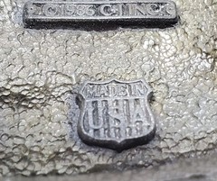 Vtg C&J Pewter Belt Buckle CJ 1050 Steam Train Locomotive Railroad 1986 USA