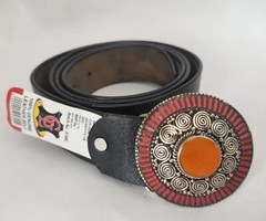 Tibetan Silver Belt Buckle Leather waist trap Turquoise Coral Clasp, B14